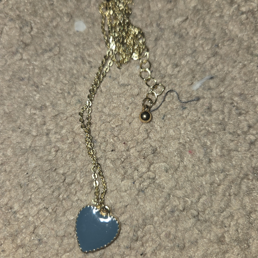 Blue Heart Pendant Necklace
